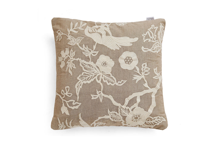 Florista Embroidery Cushion cover (Stone) (45x45 CM)