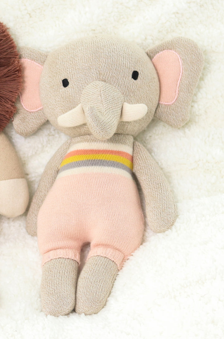 Ellie Elephant- Cotton Knitted Stuffed Soft Toy