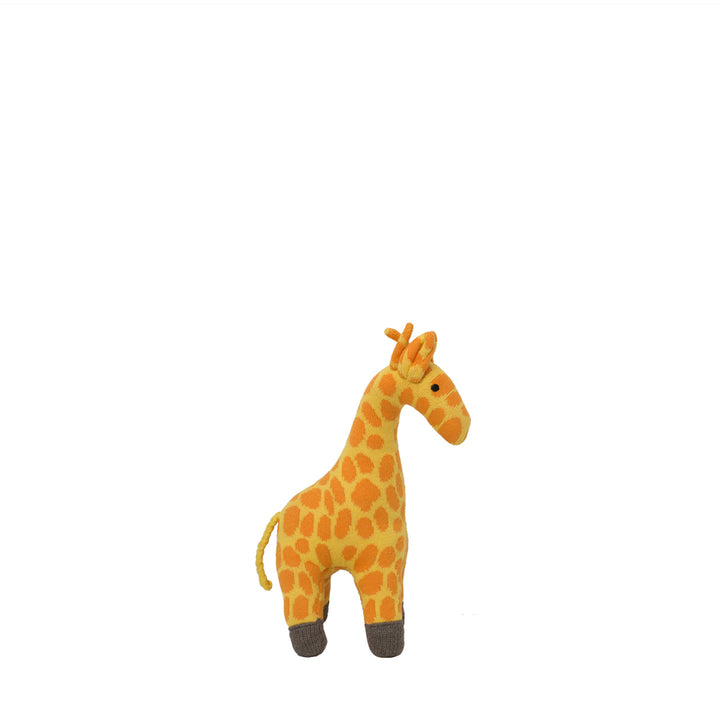 Giraffe - Yellow & Orange 100% Cotton Knitted Stuffed Soft Toy for Babies / Kids