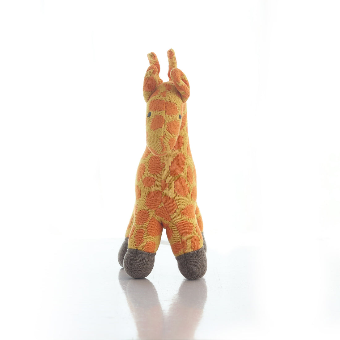 Giraffe - Yellow & Orange 100% Cotton Knitted Stuffed Soft Toy for Babies / Kids