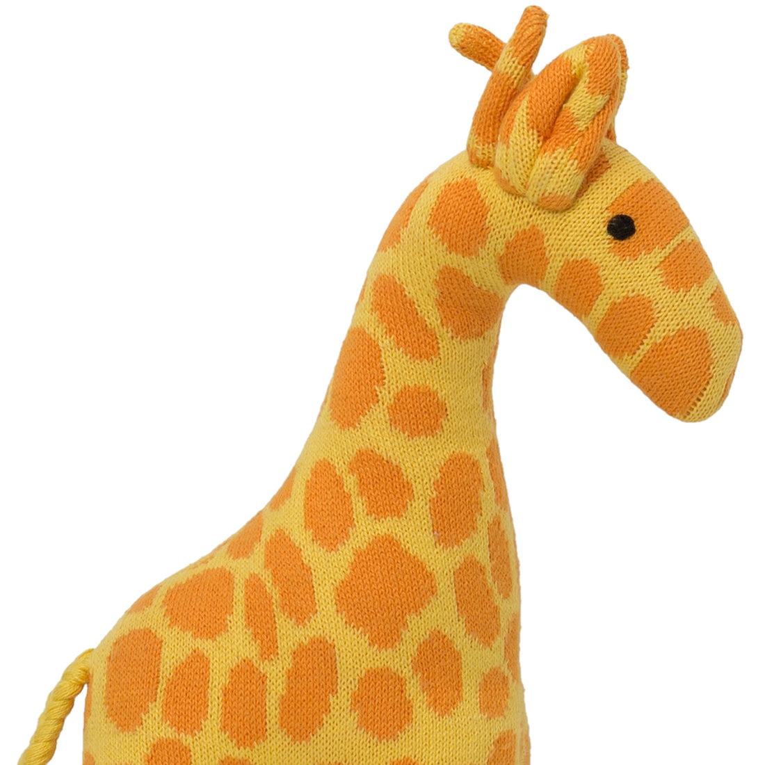 Giraffe - Yellow & Orange 100% Cotton Knitted Stuffed Soft Toy for Babies / Kids