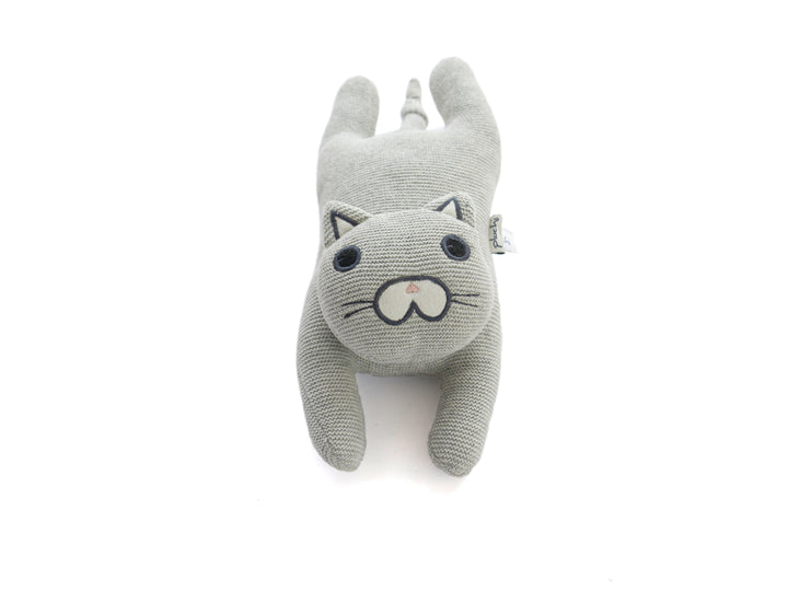 Flying Cat - 100% Cotton Knitted Stuffed Soft Toy For Babies / Kids