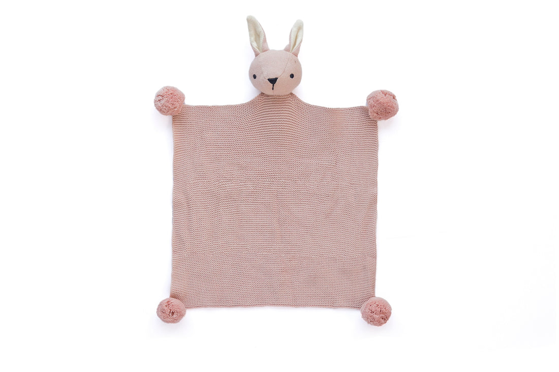 Rabbit Cotton Knitted All Season AC Blanket with Cuddle Cloth Set for Babies