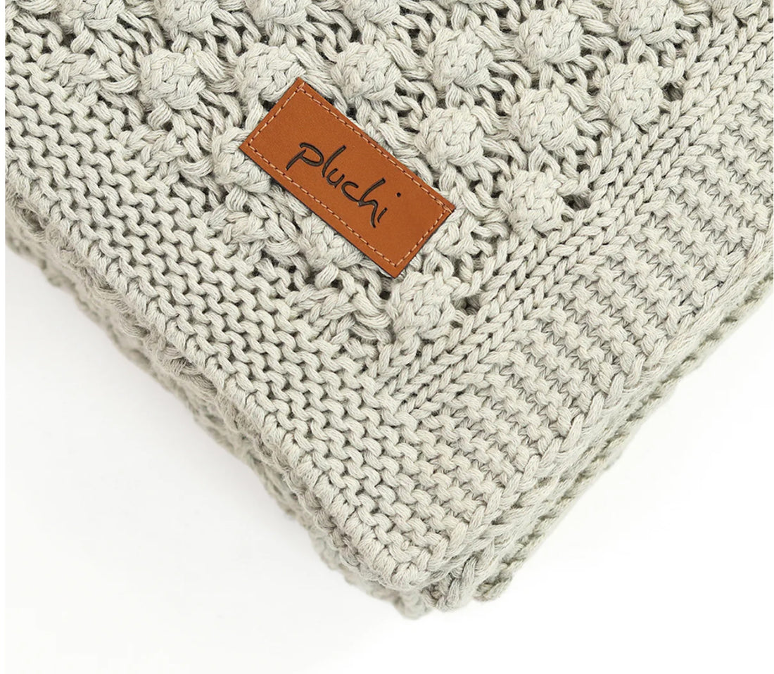 Popcorn Knit Cotton Knitted Throw /Blanket For Round The Year Use