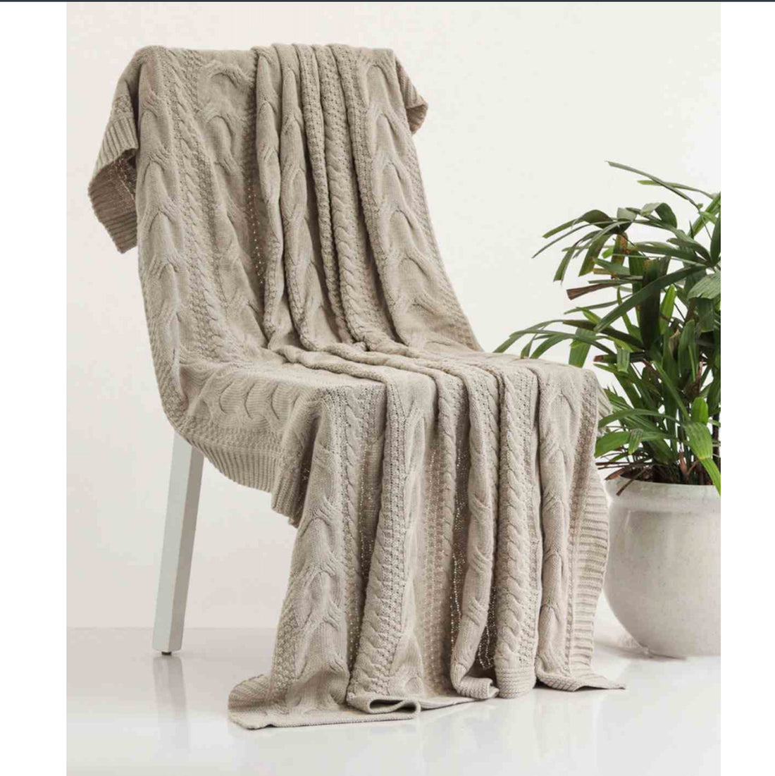 Classical Throw 100% Cotton Knitted All Season AC Throw Blanket