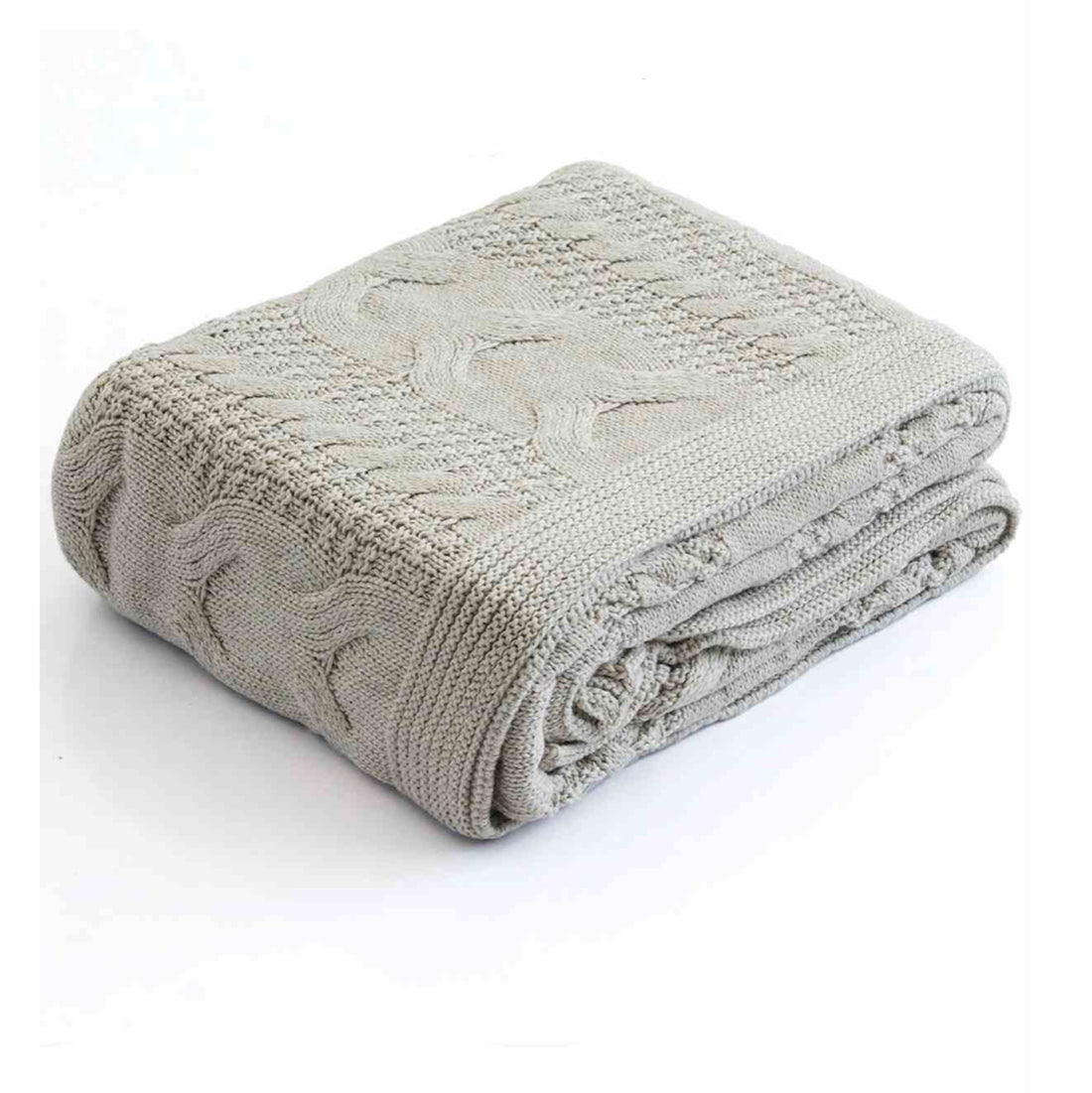 Classical Throw 100% Cotton Knitted All Season AC Throw Blanket