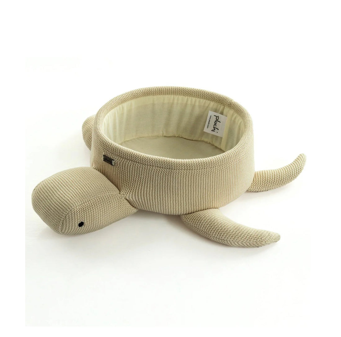 Turtle Cotton Knitted Basket for Linen