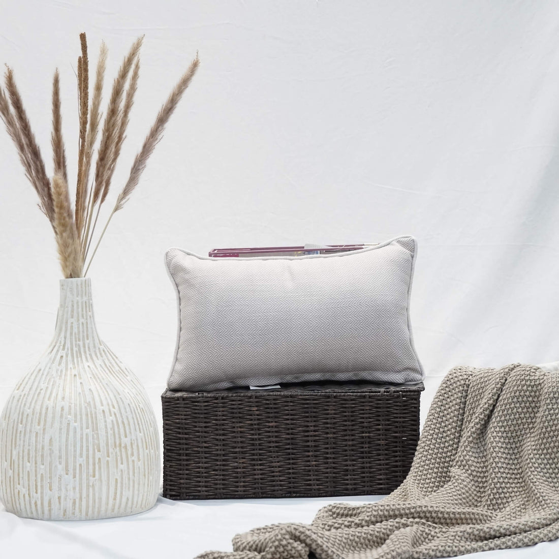 Rectaungular Herringbone Cushion Cover