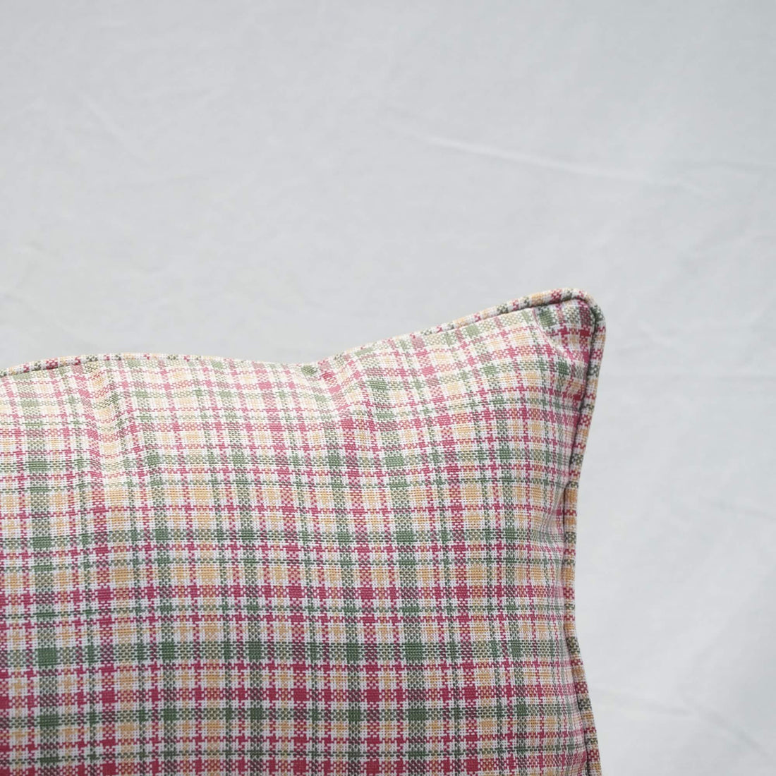 Rectangular multicolour check cushion cover