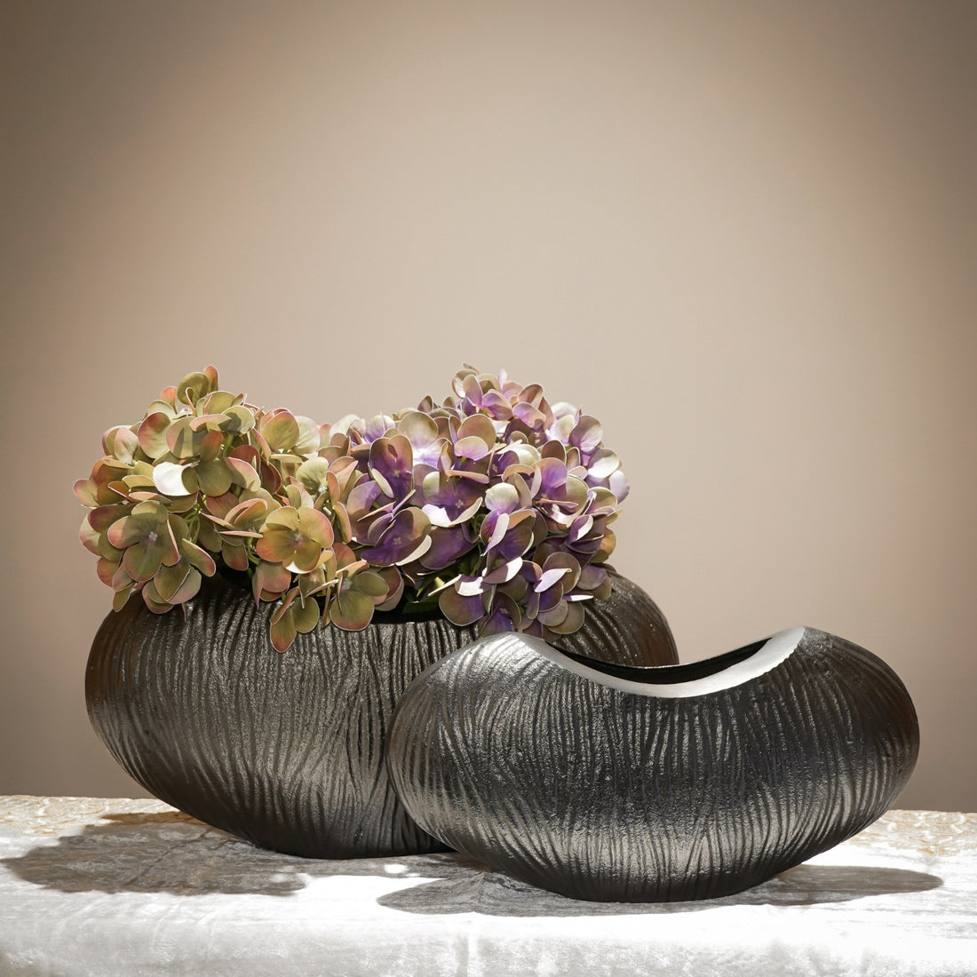 Black Metallic Ceramic Vase