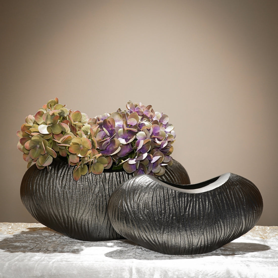 Black Metallic Ceramic Vase