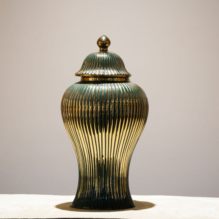 Eternity Luxe Green Gold Temple Jar 25662