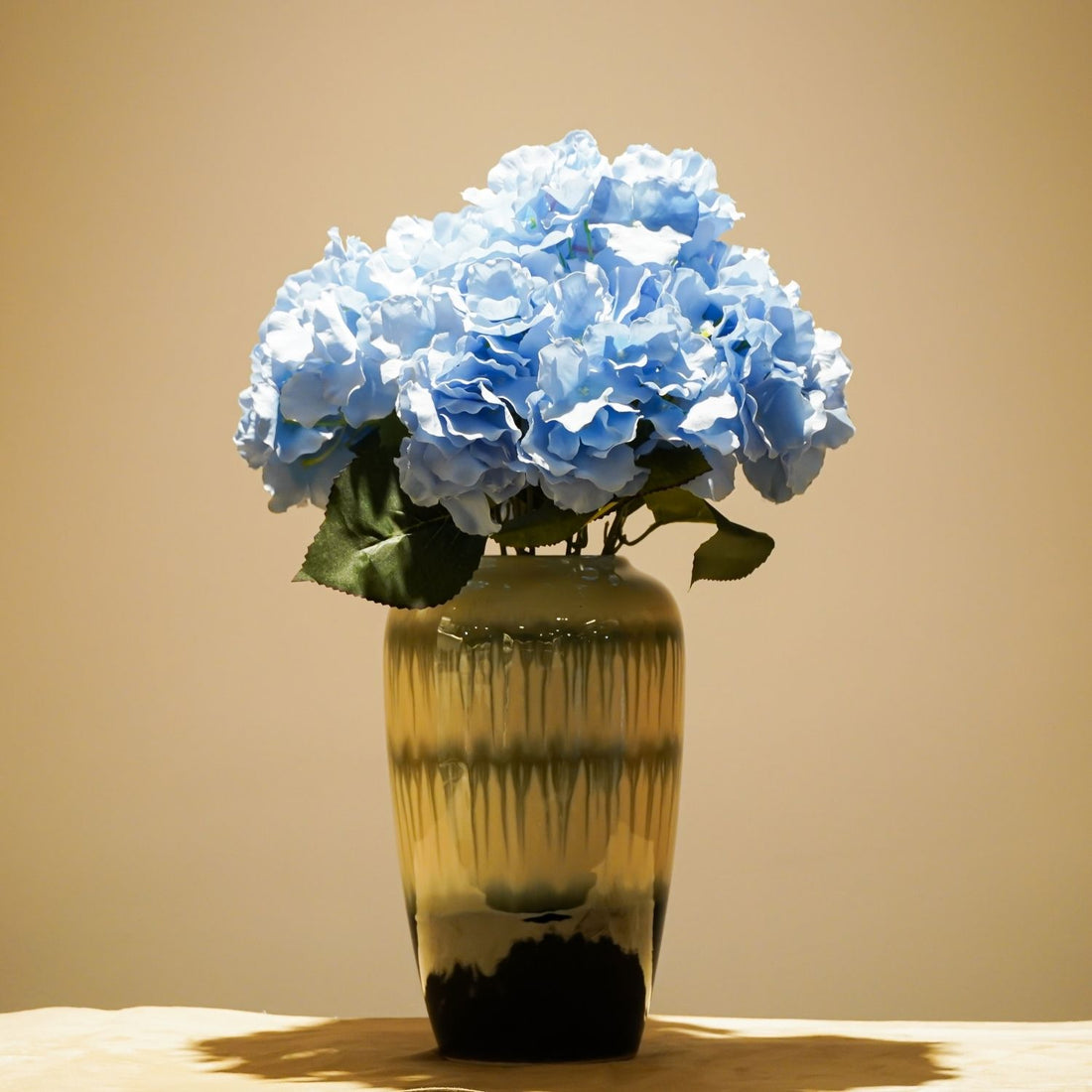 Blue & White Shaded Ceramic Vase