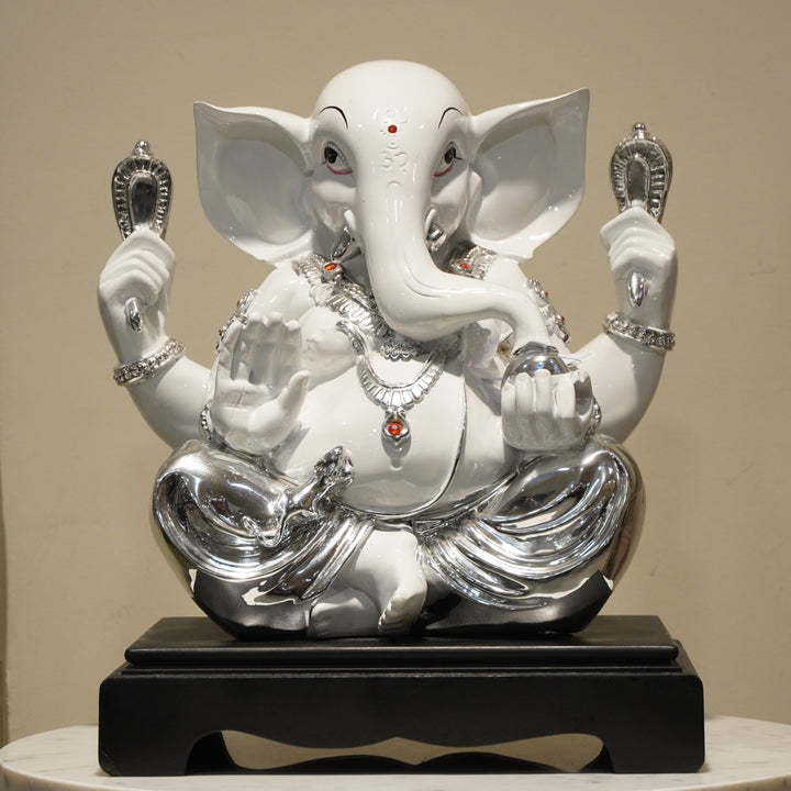 White Silver Lord Ganesha