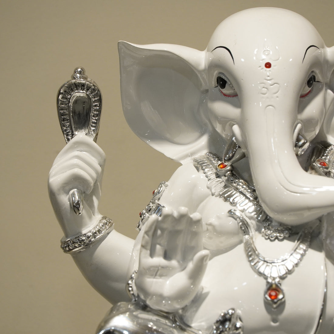 White Silver Lord Ganesha