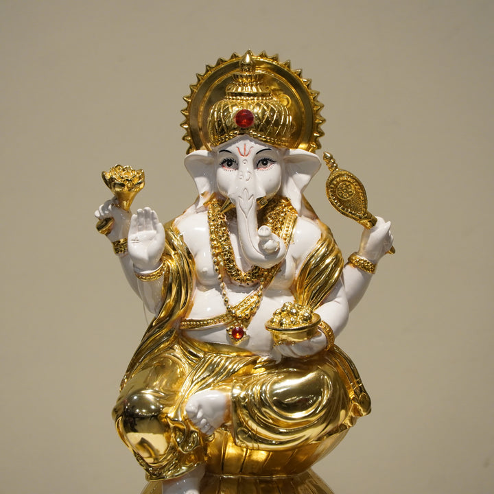 White Golden Lord Ganesha